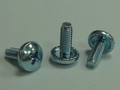 Pan Head ⊕ Machine Screw with Knurled Lock Washer Zinc Plated Product Photo