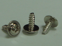 Pan Head Phillip Recess Self-tapping Double Thread Screw with Lock Washer Nickel Plated Product Photo