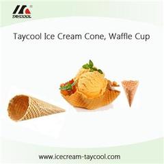Delicious Customized Multiple Flavors Ice Cream Waffle Cones Product Photo
