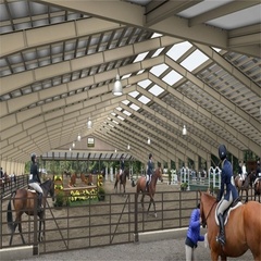 Good Price Arena Steel Riding Structure Barn Design Shed Horse Stable Product Photo
