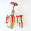Angle valve is a pneumatically-controlled valve with a piston actuator providing linear actuation to lift