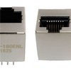 1*2 Port 90 Degree 1000Base-T RJ45 Female Connector Without LED With Spring,Multi-port RJ45 Connector